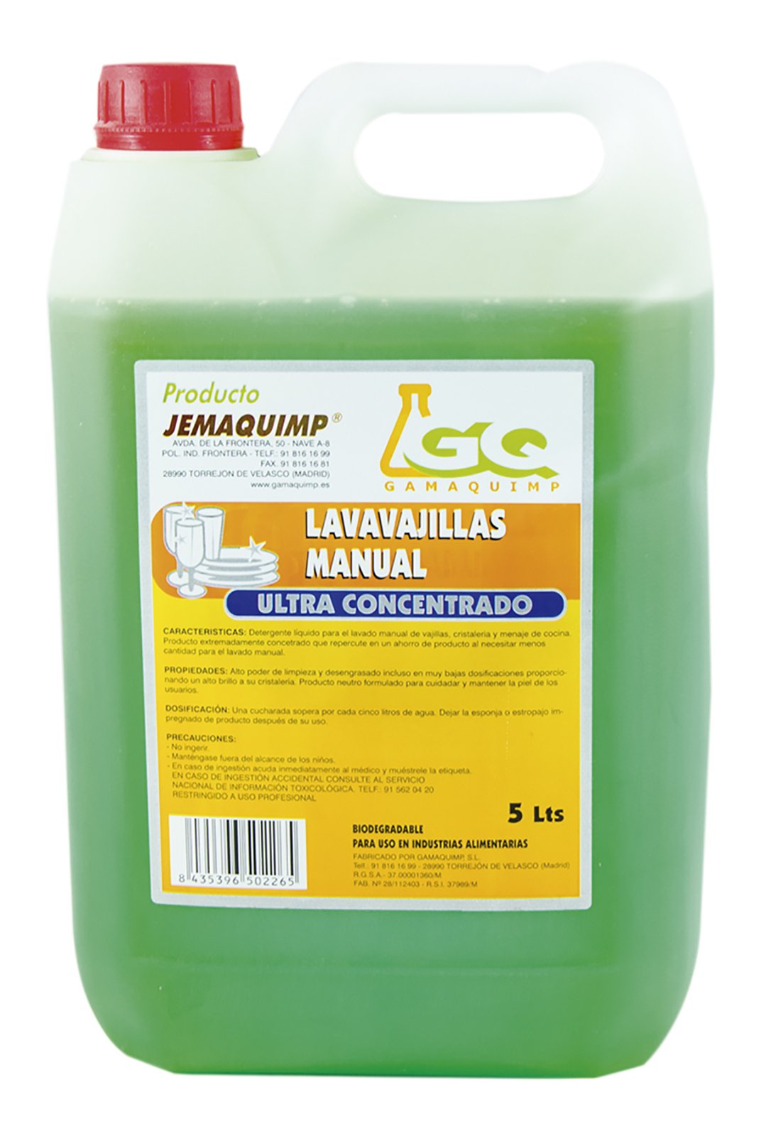 ABRILLANTADOR LAVAVAJILLAS PROFESIONAL 5L, Yelow